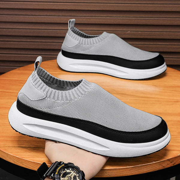 Men's Outdoor Flyknit Breathable Laceless Sneakers